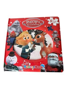 MY FIRST PUZZLEBOOK Rudolph The Red Nosed Reindeer 5 Puzzles Christmas Book